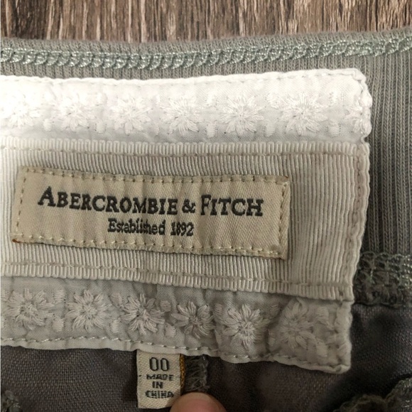 Abercrombie & Fitch Linen Blend High Rise Crop Pant Size 00 - Picture 4 of 8